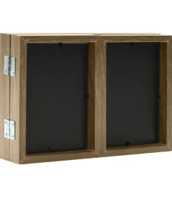 Fotolijst drieluik 28x18 cm+2x(13x18 cm) lichtbruin