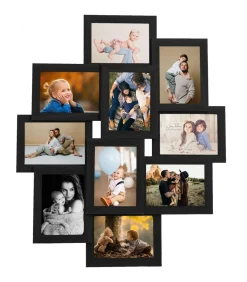 Fotolijst voor 10x(10x15 cm) foto MDF zwart