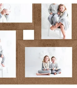 Fotolijst voor 4x(13x18 cm) foto MDF lichtbruin
