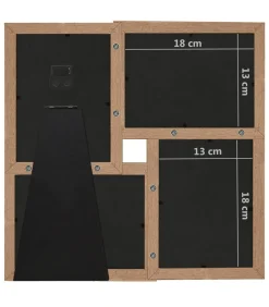 Fotolijst voor 4x(13x18 cm) foto MDF lichtbruin
