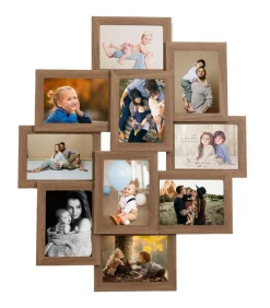 Fotolijst voor 10x(10x15 cm) foto MDF lichtbruin