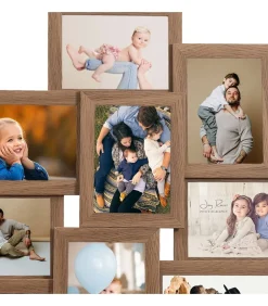 Fotolijst voor 10x(10x15 cm) foto MDF lichtbruin