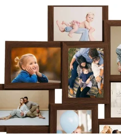 Fotolijst voor 10x(13x18 cm) foto MDF donkerbruin