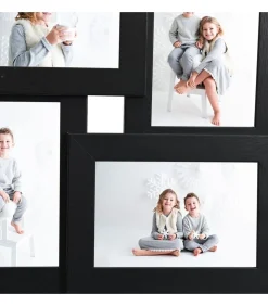 Fotolijst voor 4x(13x18 cm) foto MDF zwart