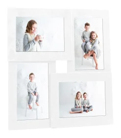 Fotolijst voor 4x(10x15 cm) foto MDF wit