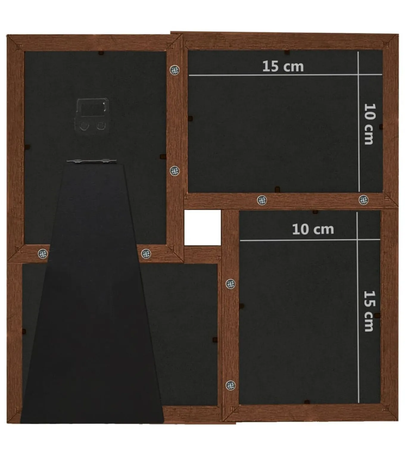 Fotolijst voor 4x(10x15 cm) foto MDF donkerbruin