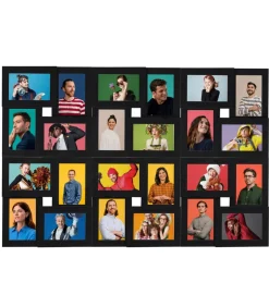 Fotolijst voor 24x(10x15 cm) foto MDF zwart