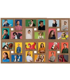 Fotolijst voor 24x(13x18 cm) foto MDF lichtbruin