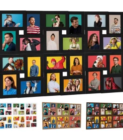 Fotolijst voor 24x(13x18 cm) foto MDF lichtbruin