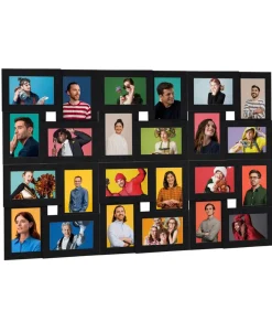 Fotolijst voor 24x(13x18 cm) foto MDF zwart