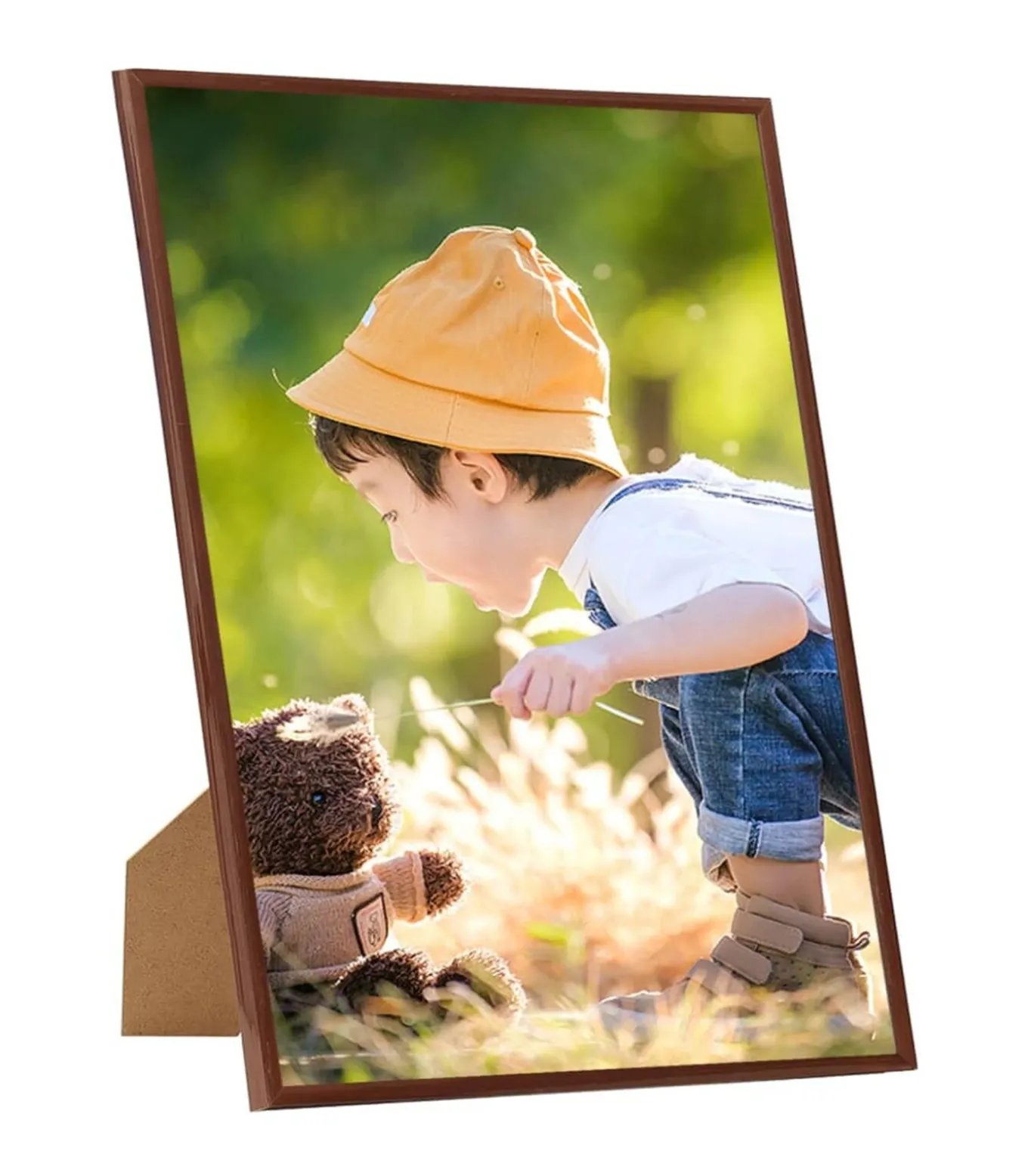 Fotolijsten 3 st voor wand of tafel 59,4x84 cm MDF bronskleurig