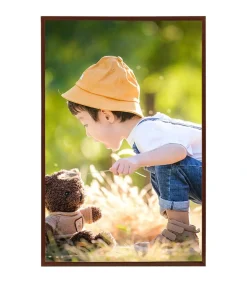 Fotolijsten 5 st voor wand of tafel 59,4x84 cm MDF bronskleurig