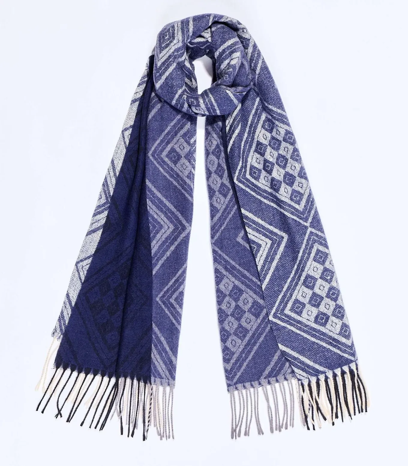 Gebreide rechthoekige sjaal CREEK