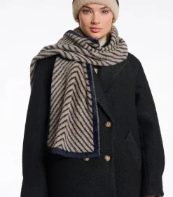 Gebreide sjaal Oat zwart OS