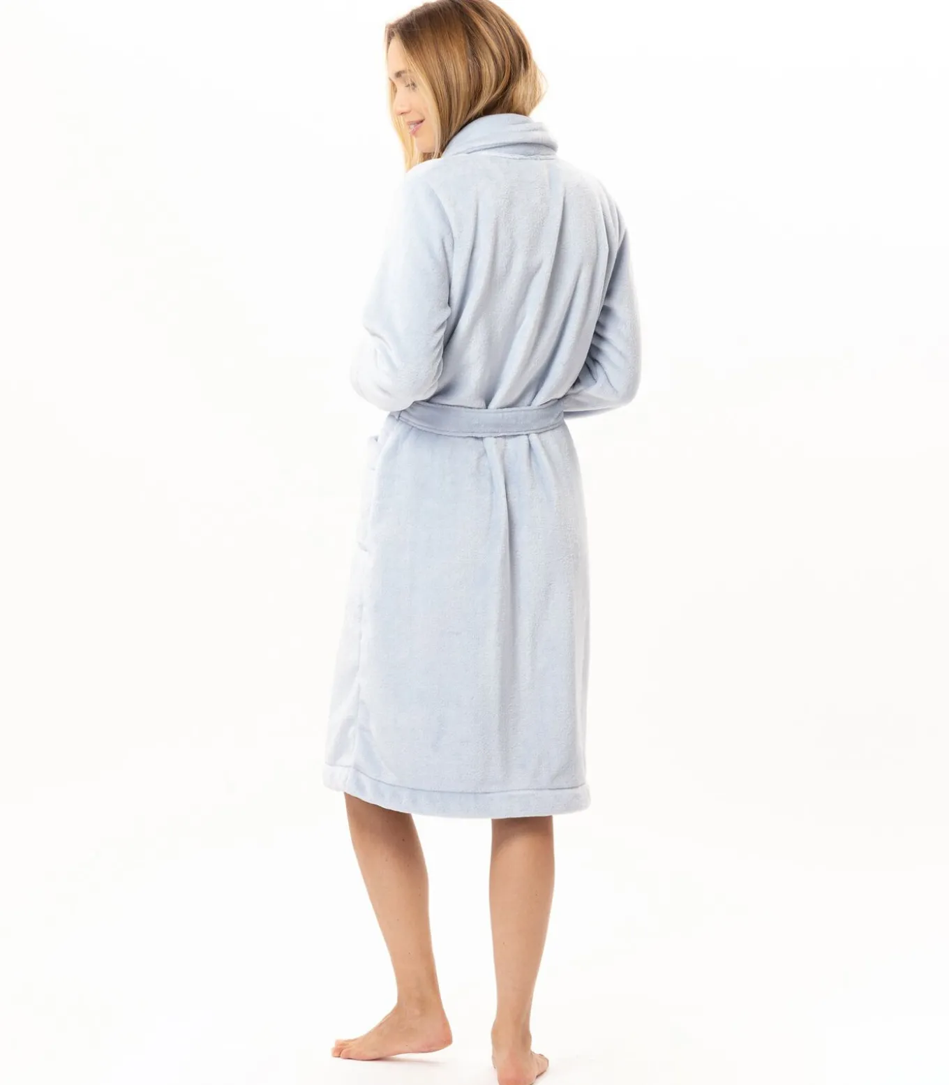 Geknoopte kamerjas van pluche flanel ESSENTIEL H51B