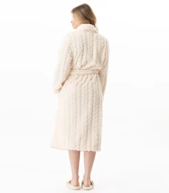 Gekruiste badjas met gevlochten effect ESSENTIEL 160