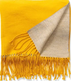 Gele kasjmier sjaal Recto-Verso