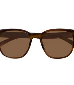 Gemengde rechthoekige zonnebril tortoiseshell/goud