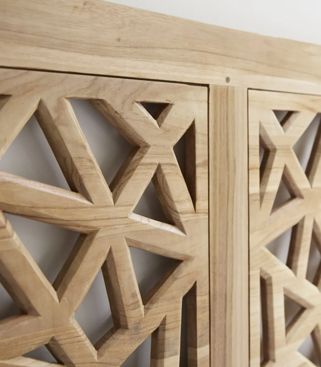 Gentong - Hoofdbord van massief teakhout 210 cm