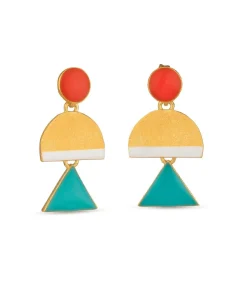 Geometrische en kleurrijke Somni oorbellen
