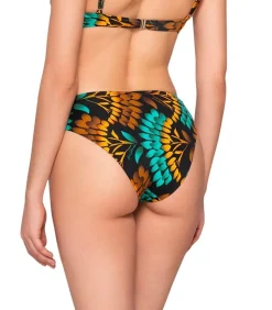 Geplooid zwembroekje 5cm EMERALD