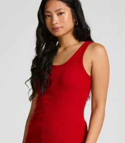 Geribde singlet van geborstelde jersey