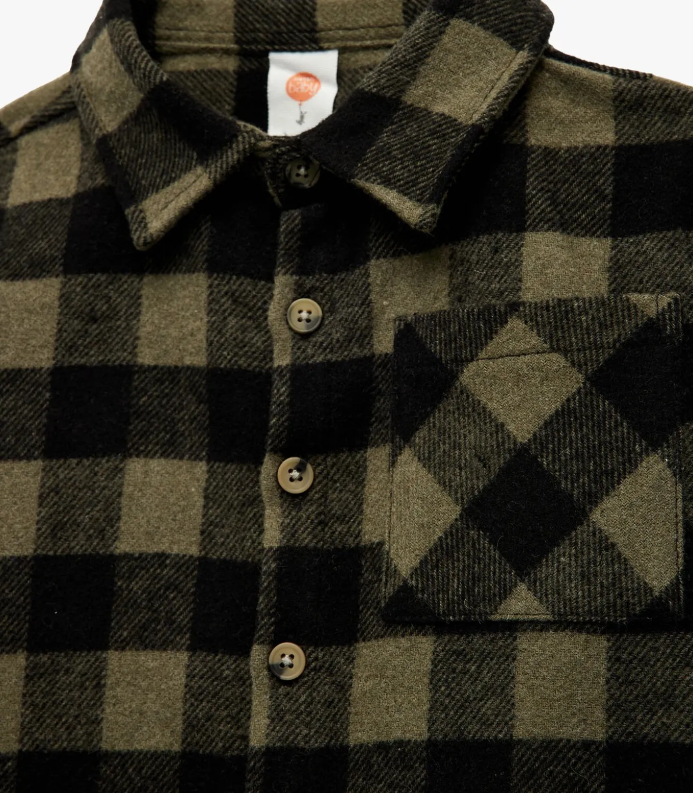 Geruite Flanel Blouse Lange Mouwen Knoopsluiting Zakdetail