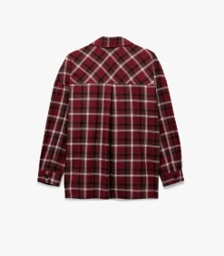 Geruite Lange Mouwen Flanellen Oversized Shacket