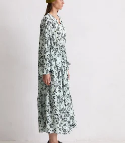 Gespreide jurk met all-over relaxte print