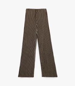 Gestreepte Broek Hoge Taille Ceintuur