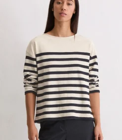 Gestreepte longsleeve relaxed