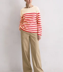 Gestreepte longsleeve relaxed