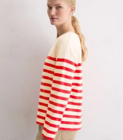 Gestreepte longsleeve relaxed