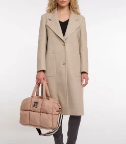 Gewatteerde handtas Licht beige OS