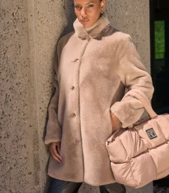 Gewatteerde handtas Licht beige OS