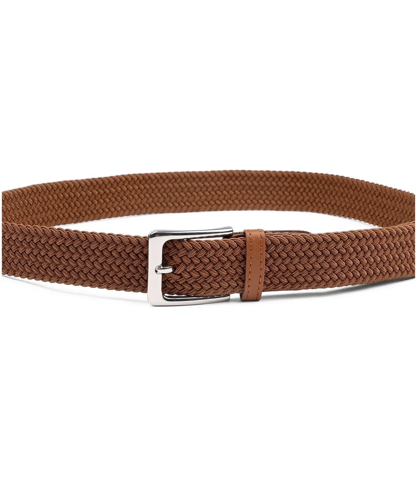 Geweven Riem Taupe Cognac