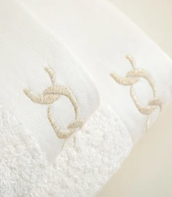 Gezichtshanddoek Corrente 50x90 cm Ecru-Goud