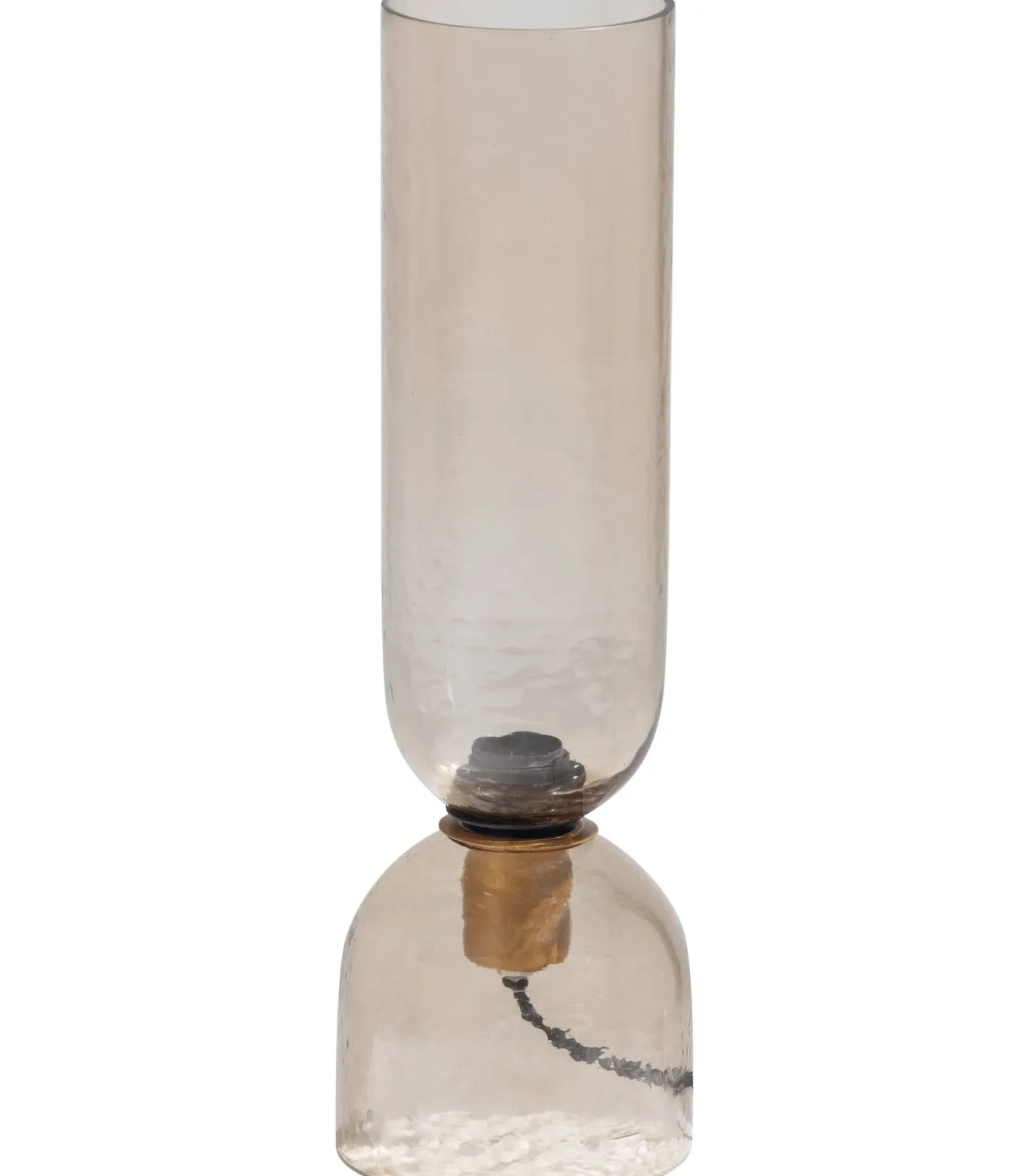 Gigi Tafellamp Gehamerd Glas 38xØ15 cm - Naturel