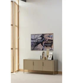 Gigi Tafellamp Gehamerd Glas 38xØ15 cm - Naturel