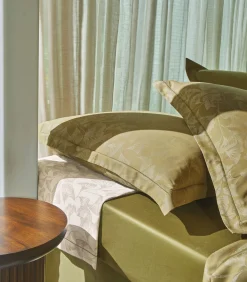 GINGKO Olive - Kussensloop Satijn katoen