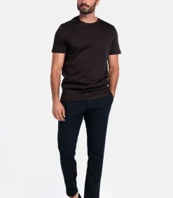 Giordano Luca Liquid Cotton T-shirt – Donkerbruin