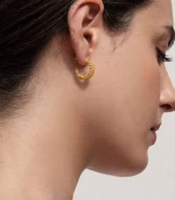 Gouden creolen Stardust