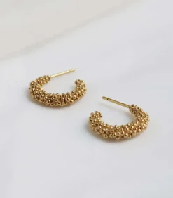 Gouden creolen Stardust