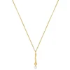 Gouden ketting Eclat met witte parel