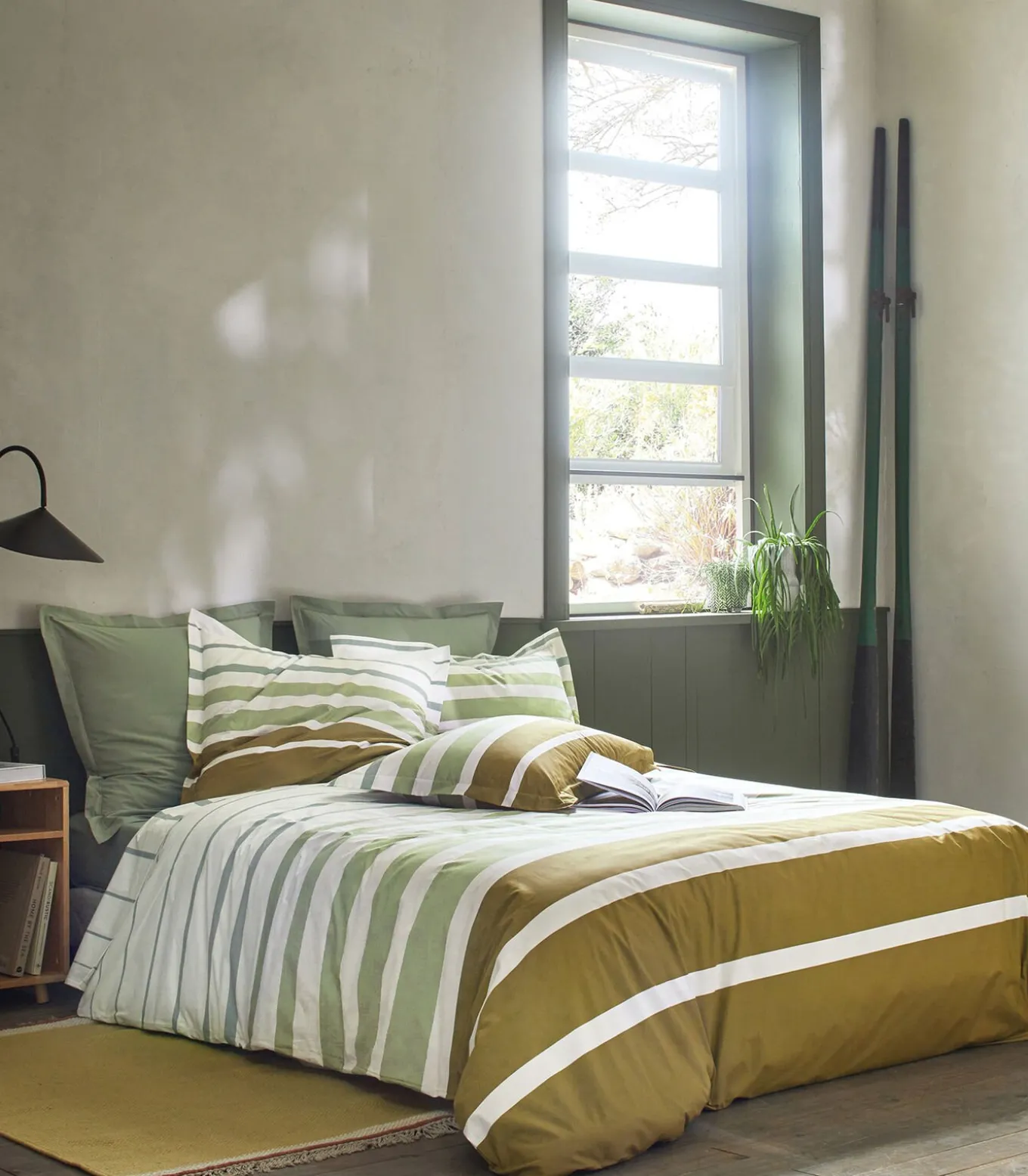 GRAND LARGE Kaki - Laken Perkaal Katoen