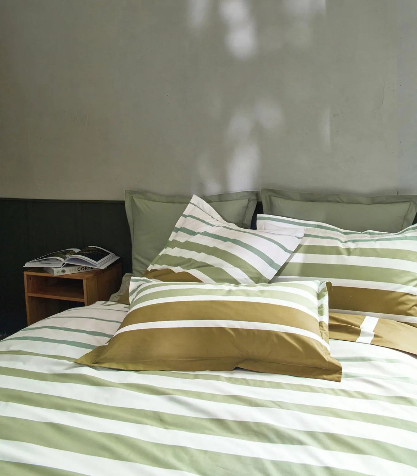 GRAND LARGE Kaki - Laken Perkaal Katoen