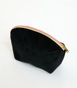 GRAPHITE LEYLAK Zwarte fluwelen pouch