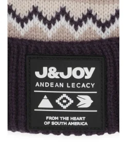 Grijze herenmuts met pompon en logo