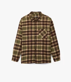 Groene Herenblouse Regular Fit Lange Mouwen Geruit