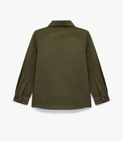 Groene Jongensblouse Lange Mouwen Met Knoopsluiting